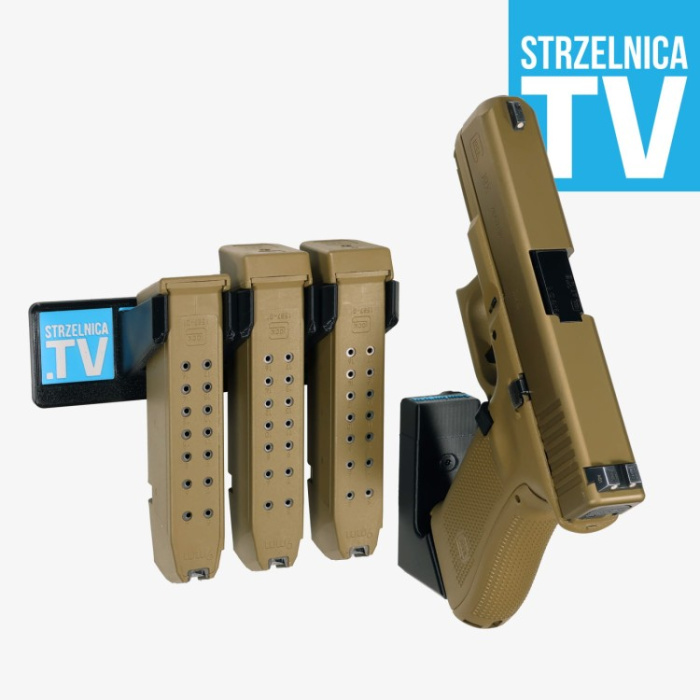 Szafa Kwiatka Uchwyt na Pistolet GLOCK i 3 Magaznki (Glock 19/44) - HoldmyMag uchwyt magnetyczny